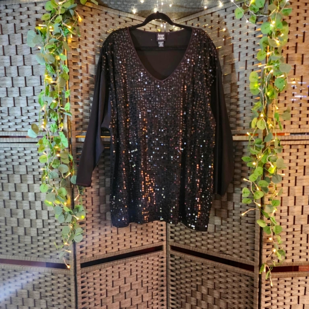 Jacque & KoKo sequined v-neck size 22/24
